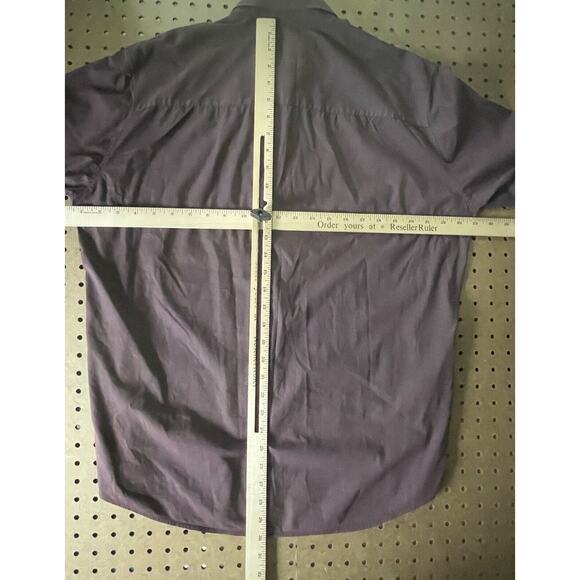 Ermenegildo Zegna Z Button Up Shirt Mens XL/16.5 Maroon Geometric Modern Turkey - Picture 7 of 10